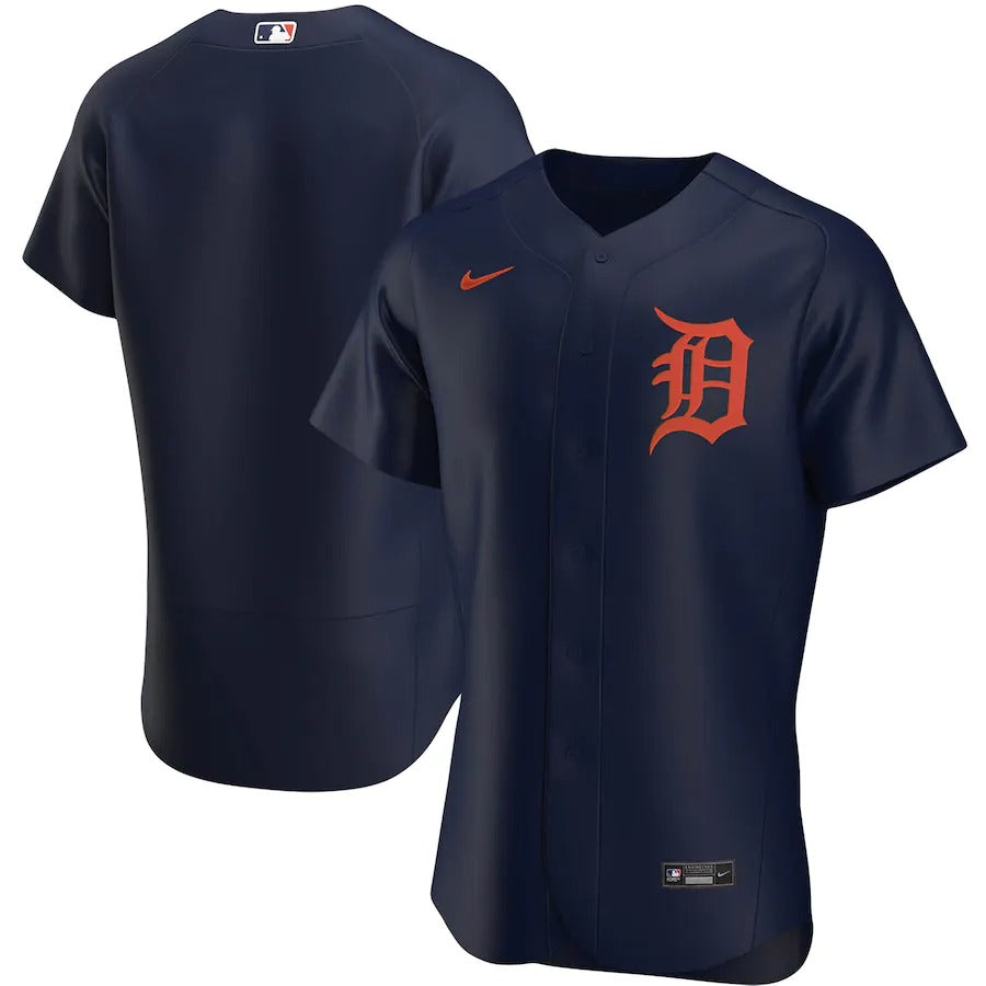 Men’S Detroit Tigers Nike Navy Alternate Authentic Team Jersey