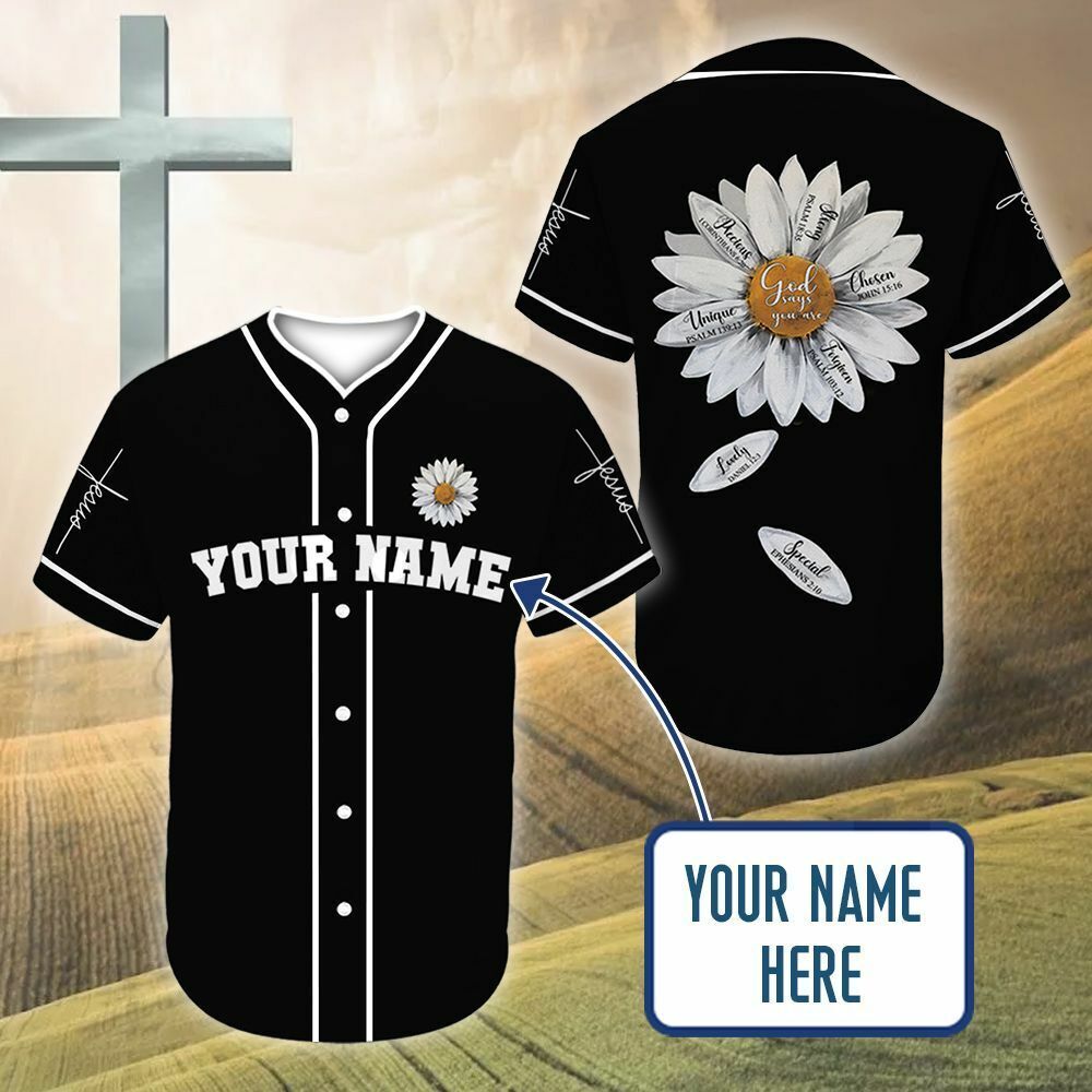 Daisy Baseball Jersey – God Says You Are Custom Printed Baseball Jersey Shirt For Men Women