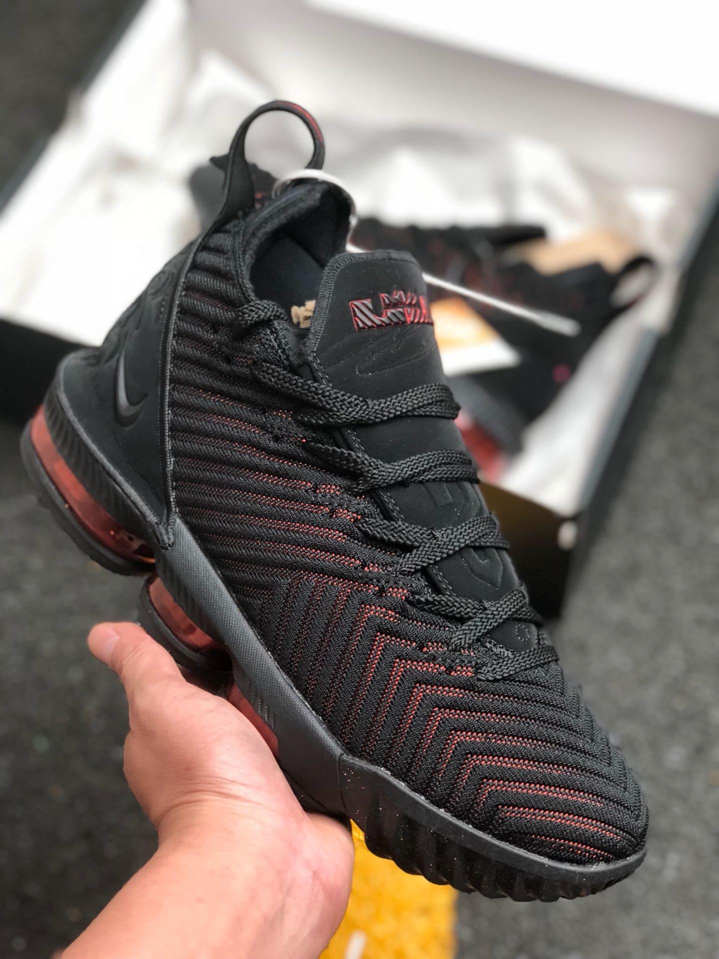 Nike LeBron 16 Fresh Bred BlackUniversity Red 5338470