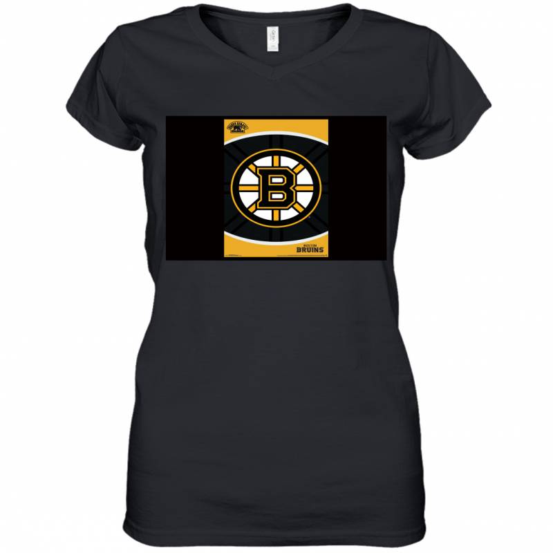 International Boston Bruins Logo Premium Wall Women’s V-Neck T-Shirt