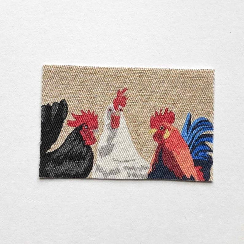 Miniature Rooster Trio Rug Or Doormat