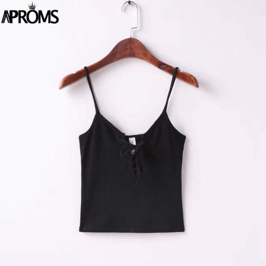 Aproms Candy Color Knitted Slim Fit Tank Tops Women Streetwear Fashion 2017 Basic Top Sexy Short Tees Cropped Bustier Bra Camis