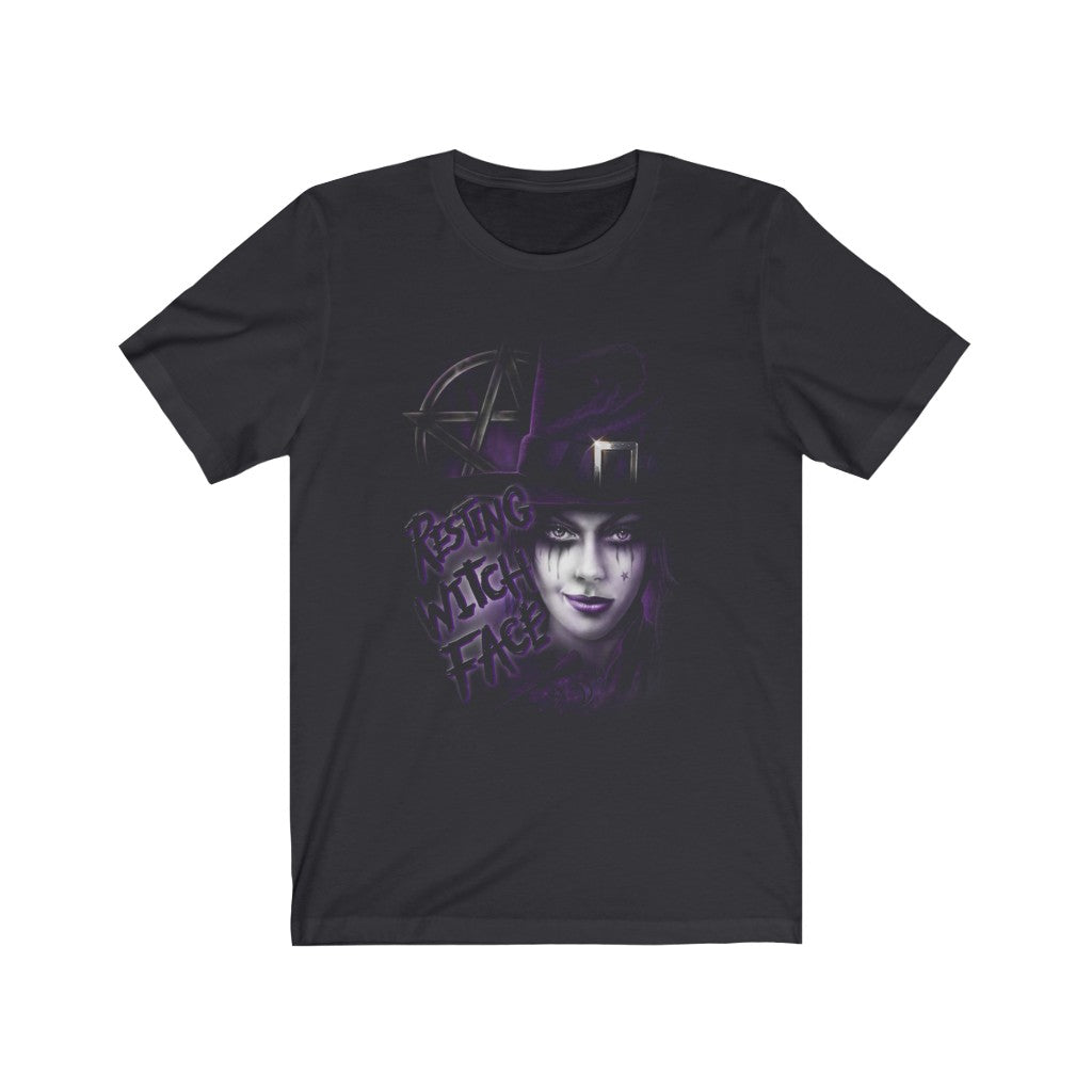 Resting Witch Face Skull T-Shirt - TattoosCafe