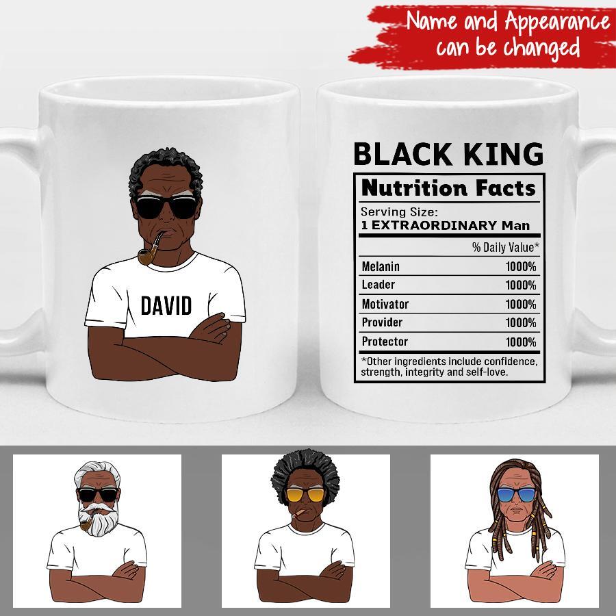 Black King Nutrition Mug, Black Lives Matter, Black Empowerment, Gift For Him, Melanin.