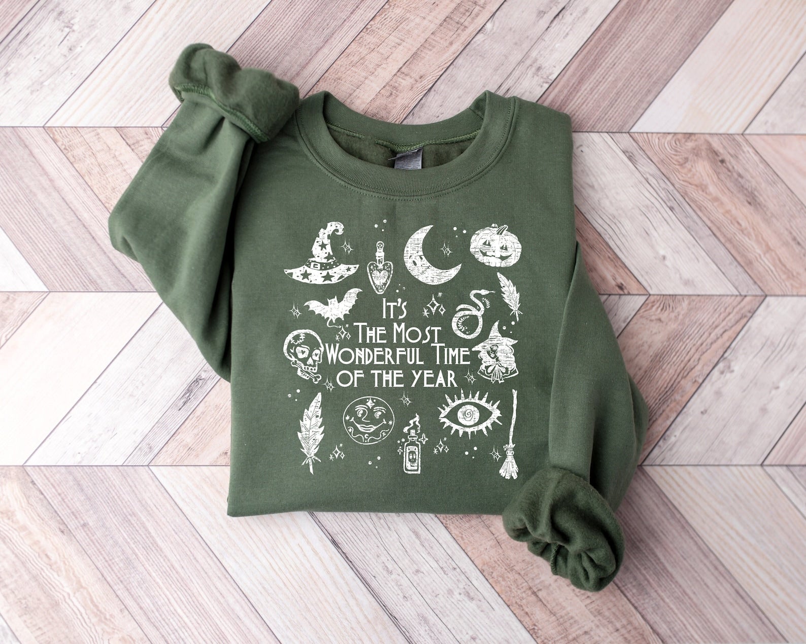 Halloween Witch Sweatshirt 2D Crewneck Sweatshirt All Over Print Sweatshirt For Women Sweatshirt For Men Sws4276