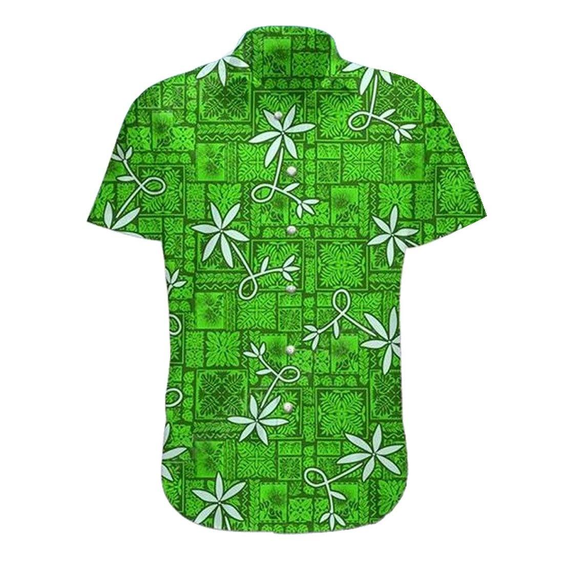 Elv Prl Green Aloha Hawaii Shirts For Men Women Ha16669