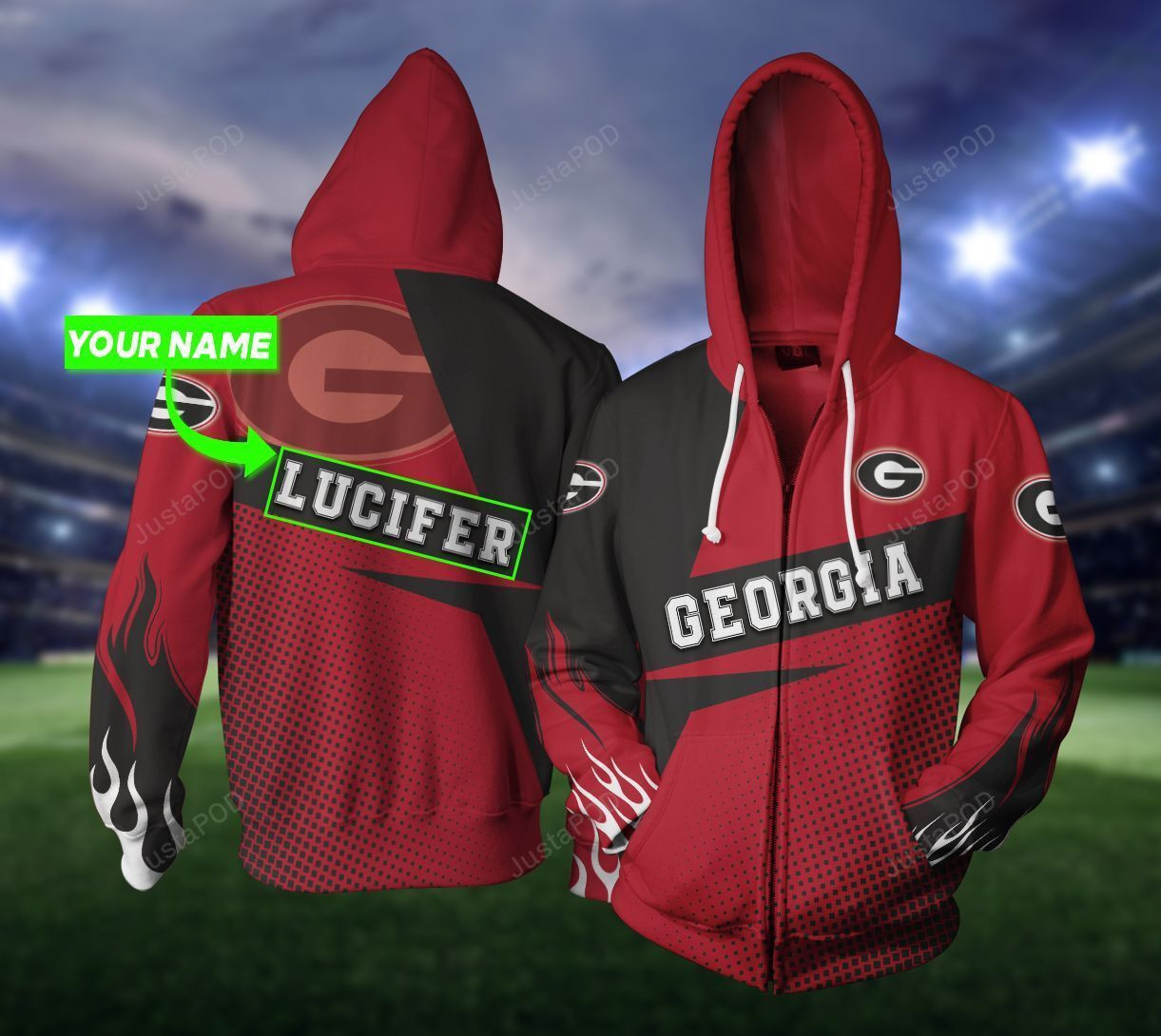 Personalized Georgia Bulldogs Hoodie & Zip Hoodie