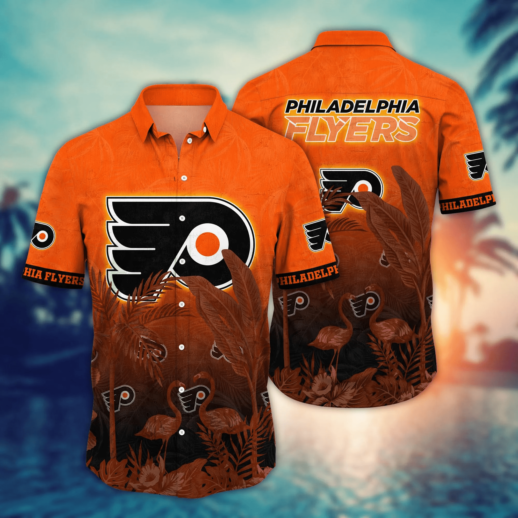 Philadelphia Flyers Nhl Hawaiian Shirt Sunsetstime Aloha Shirt