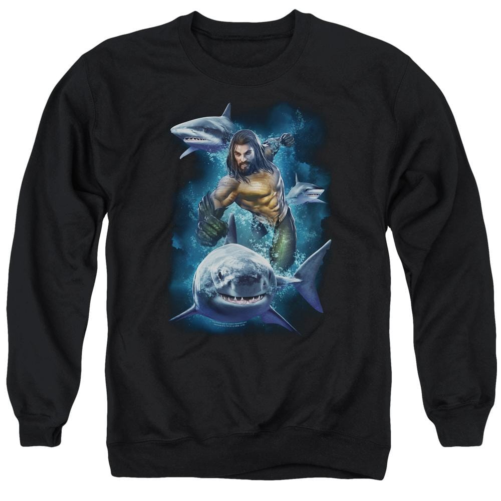 Aquaman Movie Swimming With Sharks – Men’S Crewneck Sweatshirt