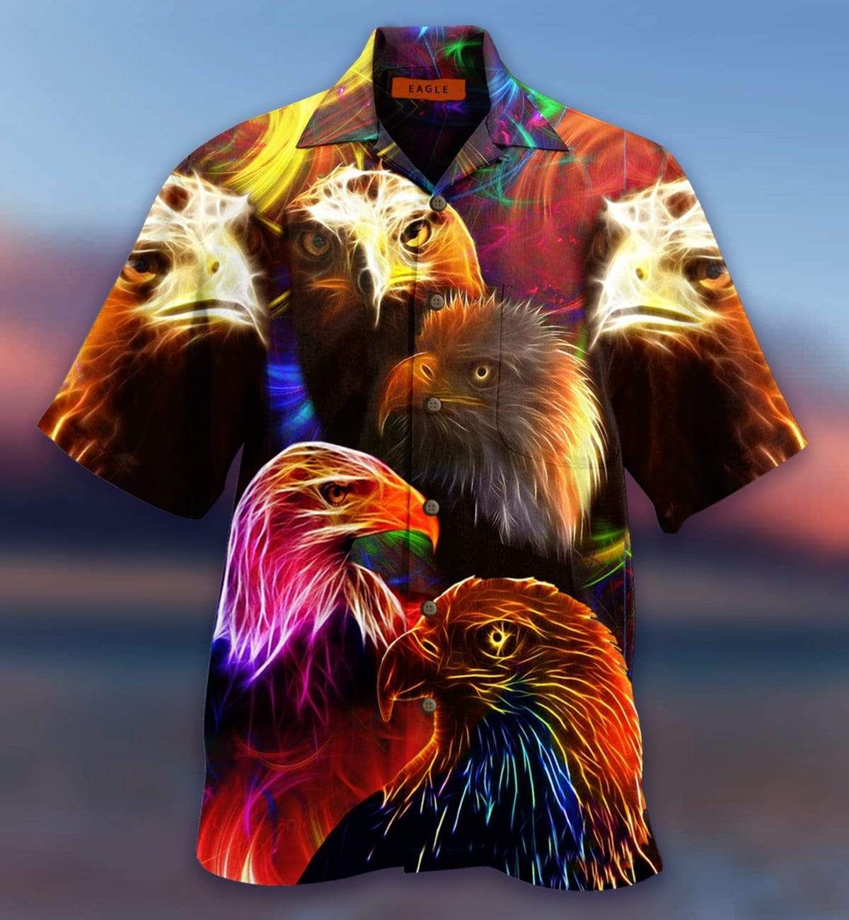 Amazing Colorful Strong Eagle Unisex Hawaii Aloha Shirts Ha44118