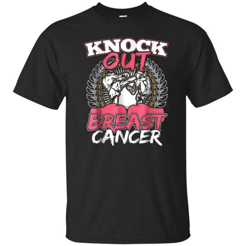 Knock Out Breast Cancer Shirt Kick Boxing Martial Arts Lover