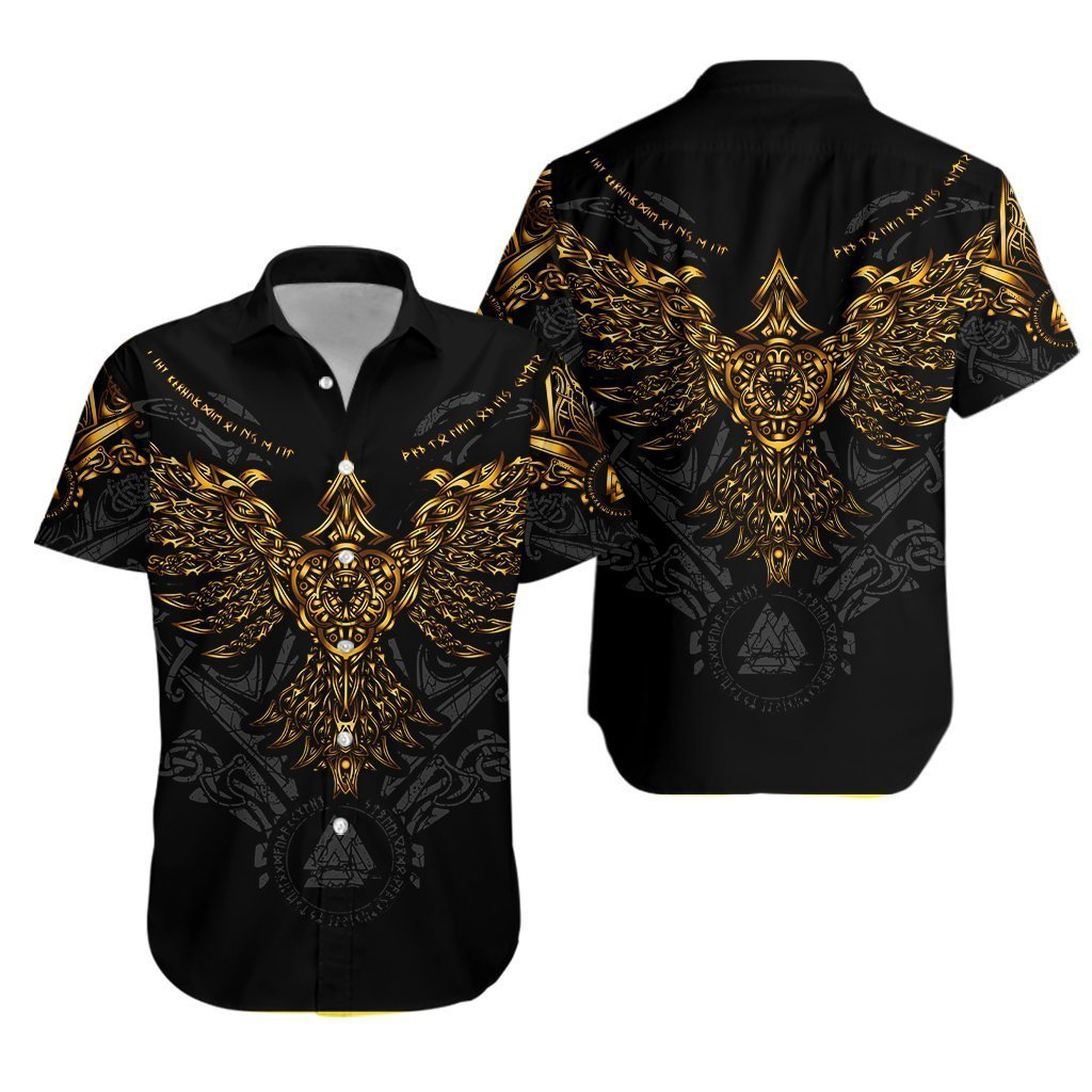 Viking Huginn Gold Hawaii Shirt Ha11918