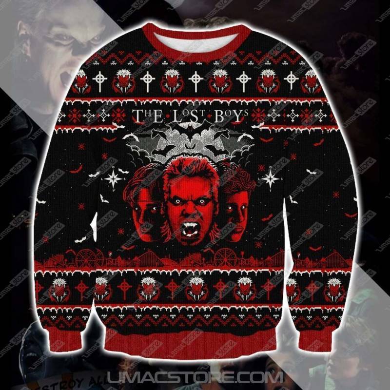 THE LOST BOYS Knitting Pattern 3D Print Ugly Christmas Sweatshirt