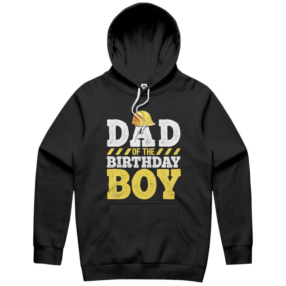 Dad Of The Birthday Boy Construction Birthday Party Hat Men Hoodie