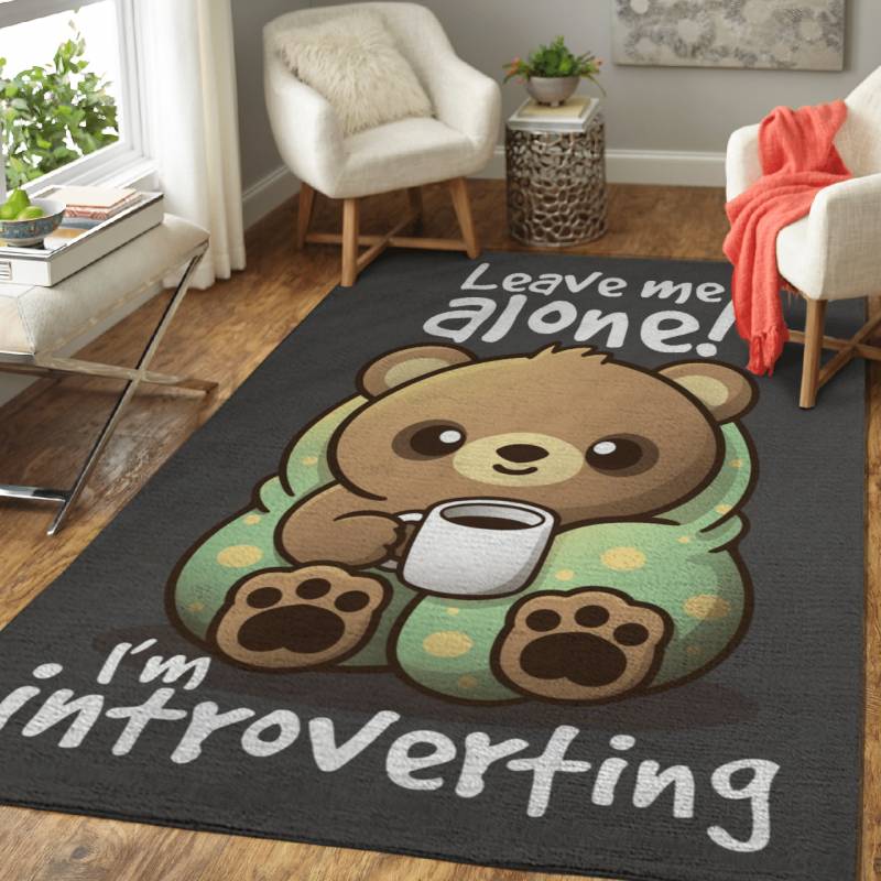 Introvert bear – Animals Area Rug Carpet