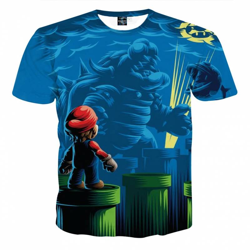Super Mario Bowser Batman Parody Funny Game T-Shirt – Kabusvuya