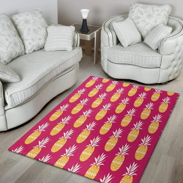 Aztec Hawaiian Pineapple Print Area Rug