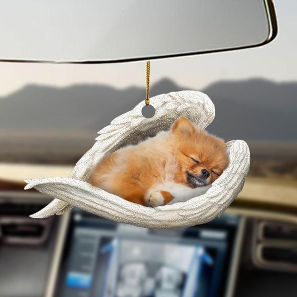 Pomeranian Sleeping Angel Pomeranian Lovers Dog Moms Ornament