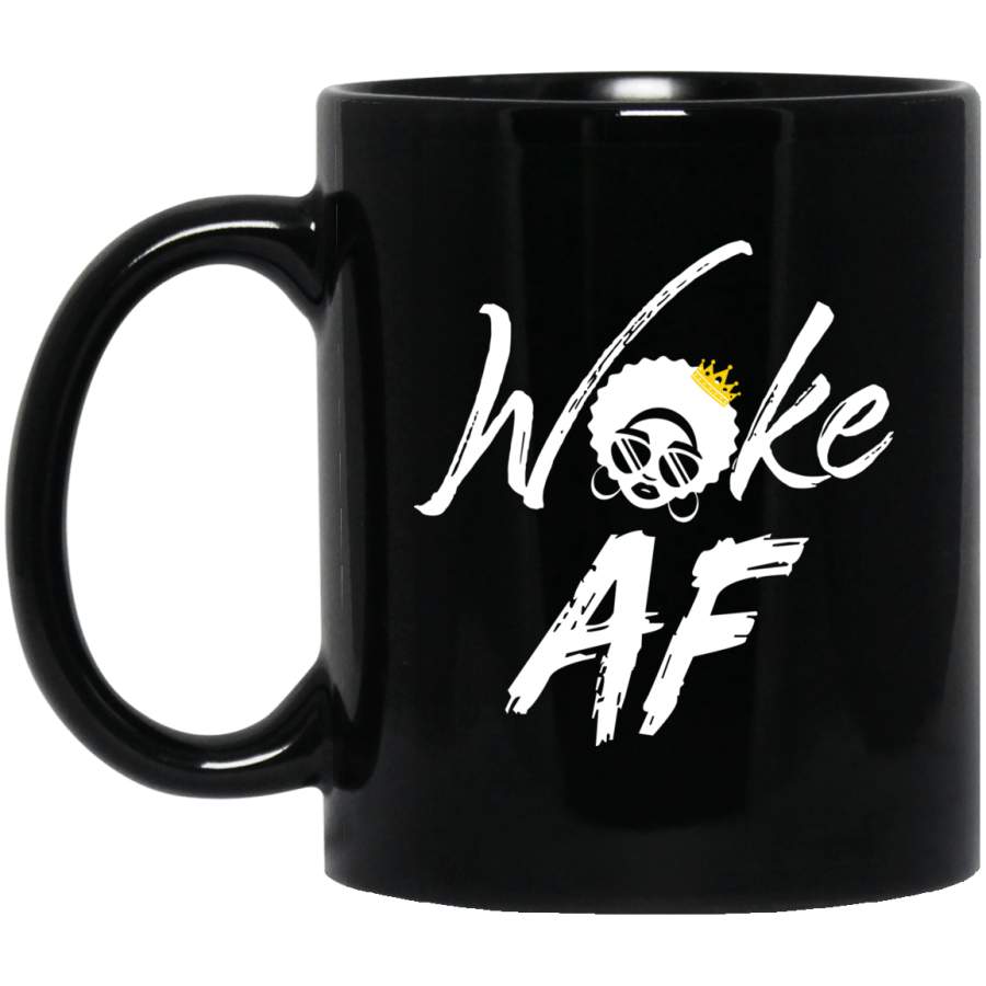 Wake Af Mug Woke Coffee Cup Afro Pro Black African American Pride Gift