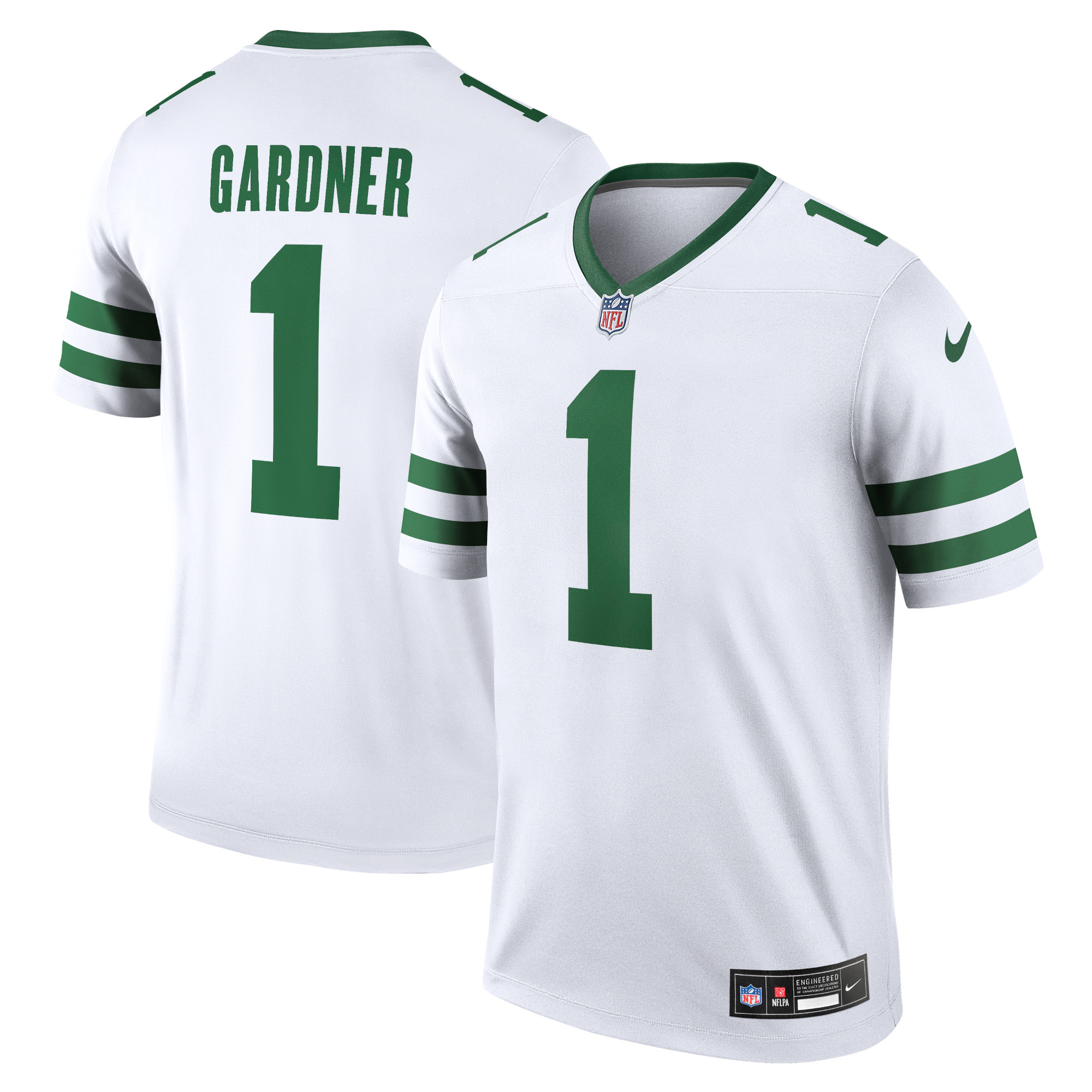 Men’s New York Jets Sauce Gardner White Alternate Legend Jersey