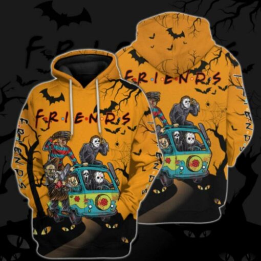 Friends Horror Halloween 3D All Over Printed Shirts For Men And Women, Gift For Halloween Day, Happy Halloween