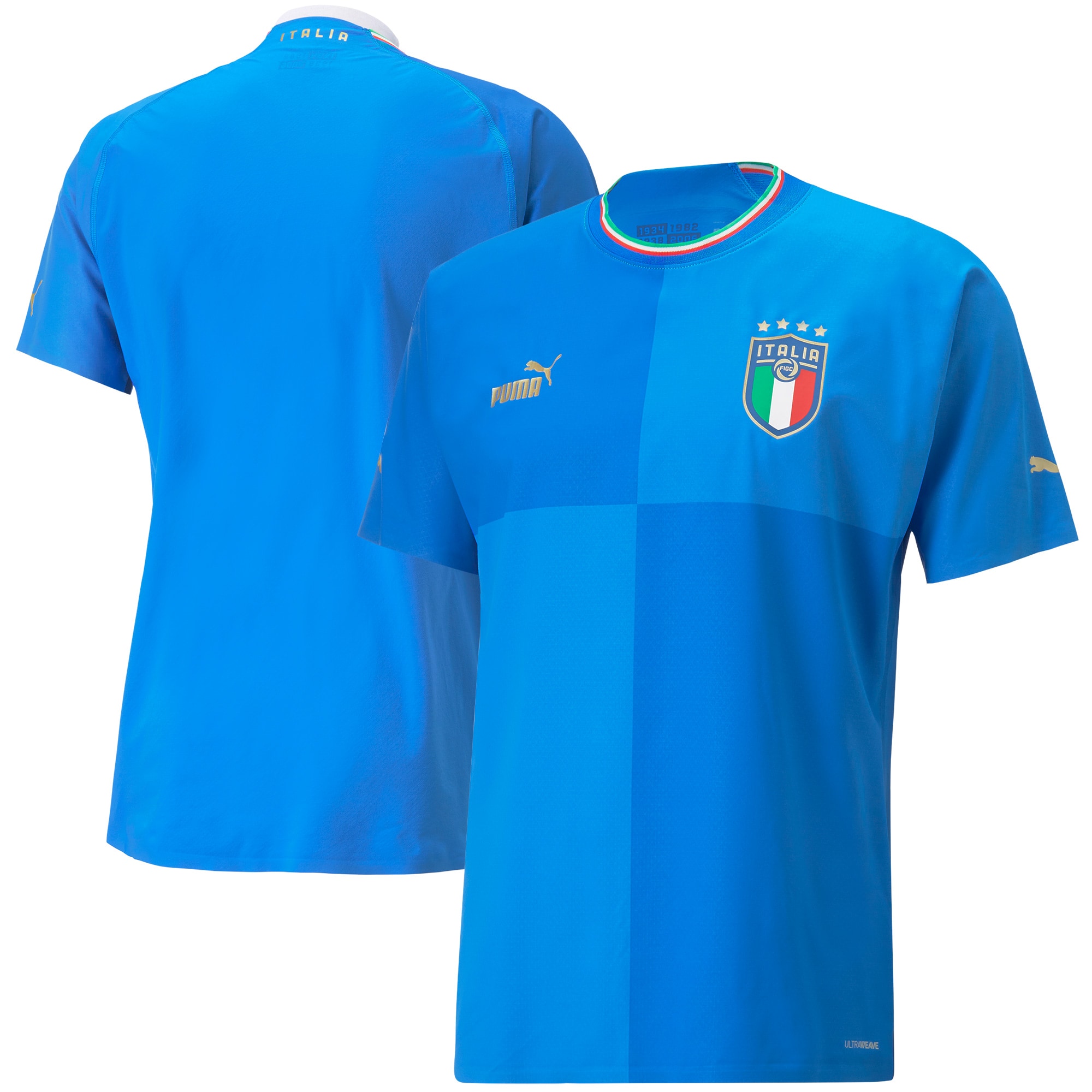 Italy National Team 2022/23 Home Authentic Blank Jersey – Blue