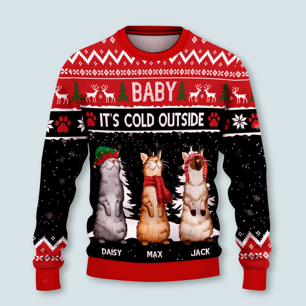 89Customized Cat Lover Personalized Ugly Sweater