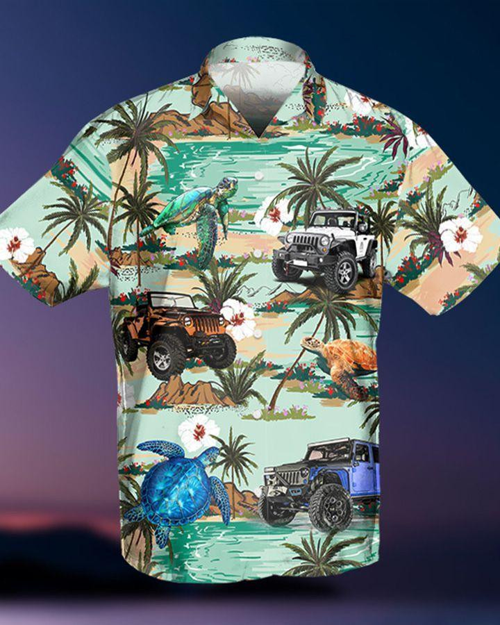 Jeep And Turtle Salty Lil Beasch Unisex Hawaii Shirts Ha32793