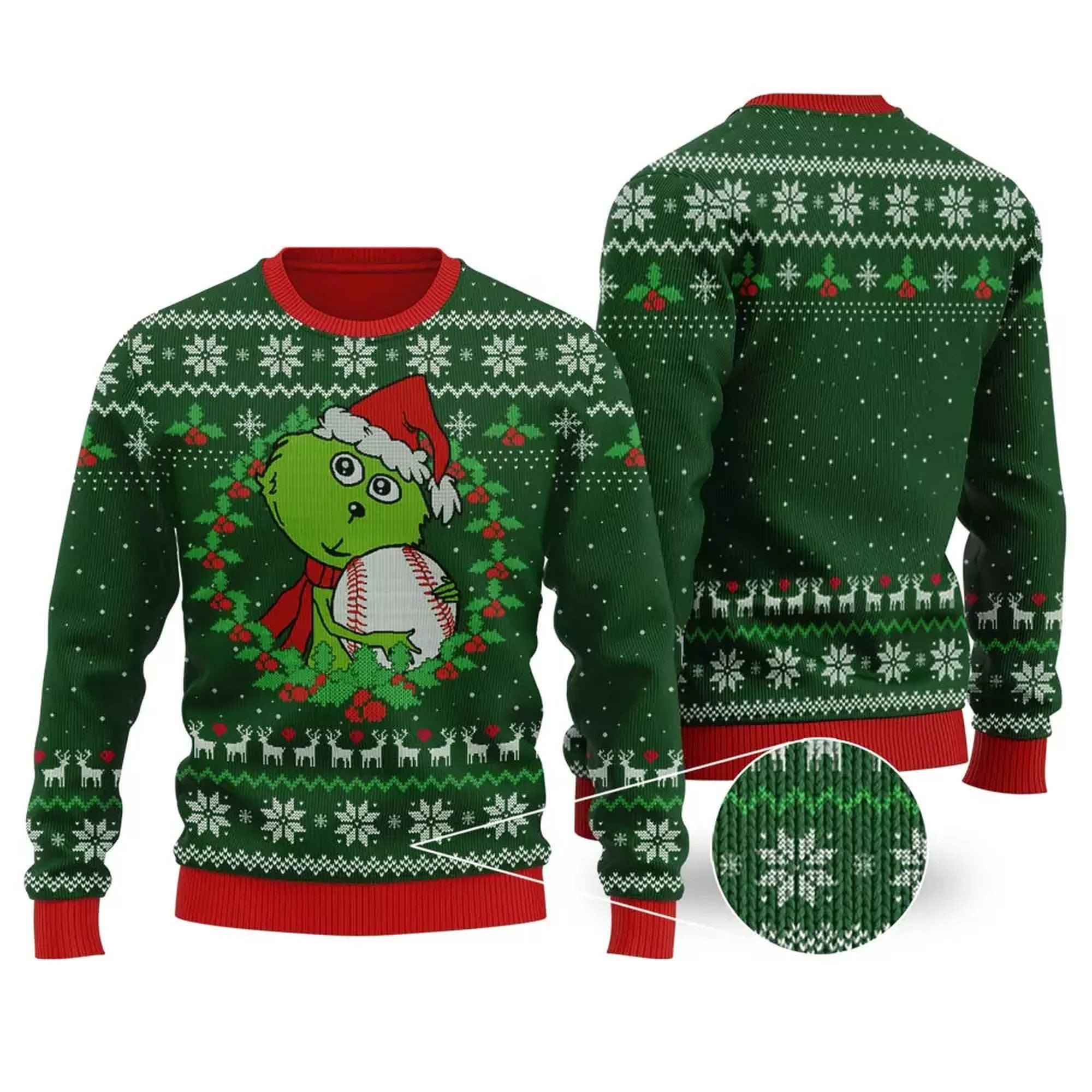 The Grinch Christmas 3D Ugly Thicken Sweaters Gingri17