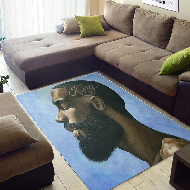 African American Afro King Area Rug Afrocentric Black Man Art Home Decor Accessories Rug-BPS067