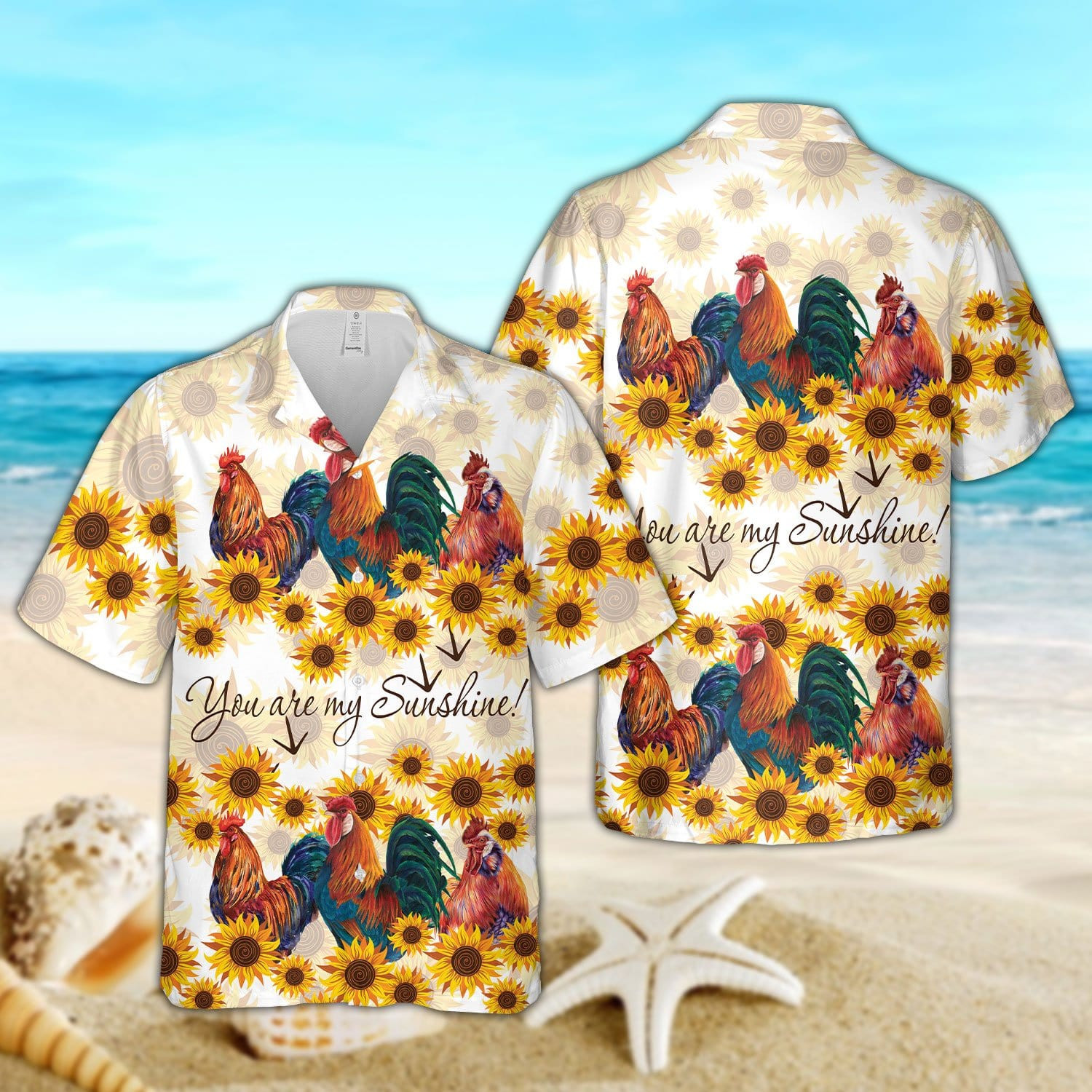 Hawaii Aloha Shirts Roosters Youre My Sunshine Ha63083