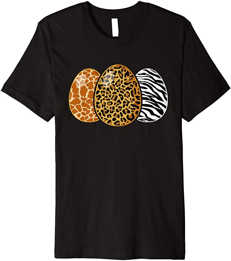 Cute Easter Egg Leopard Zebra Giraffe Print Costumes Funny Premium T-Shirt