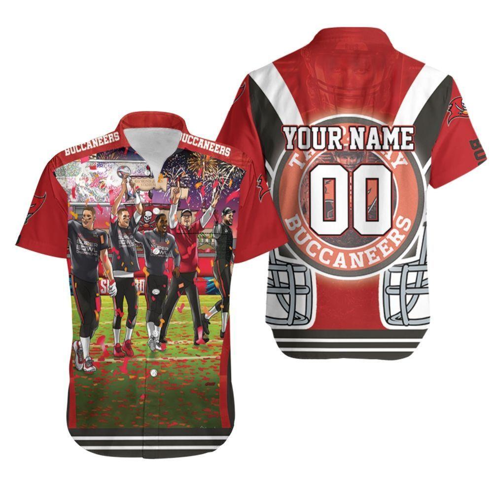 Beach Shirt Tampa Bay Buccaneers 2021 Super Bowl Champions Personalized Hawaiian Shirt