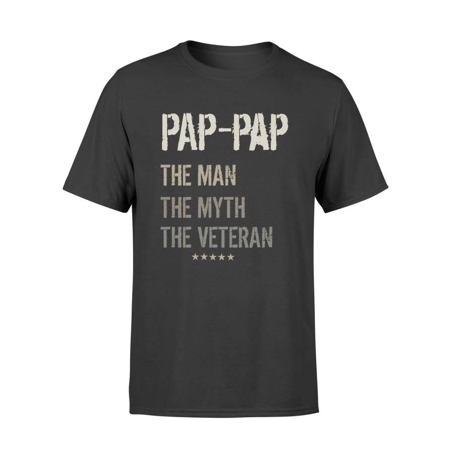 YOLOstuff pap-pap the Man the Myth the Veteran T-shirt