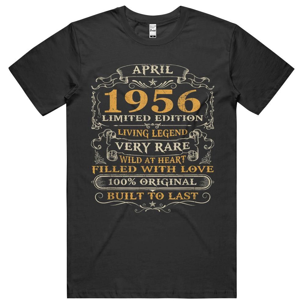 65th Birthday Gift 65 Years Old Retro Vintage April 1956 Unisex Shirt