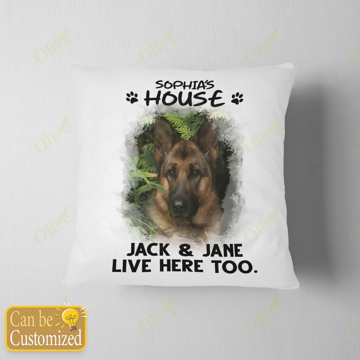 My puppy’s house – Personalized Pillow case