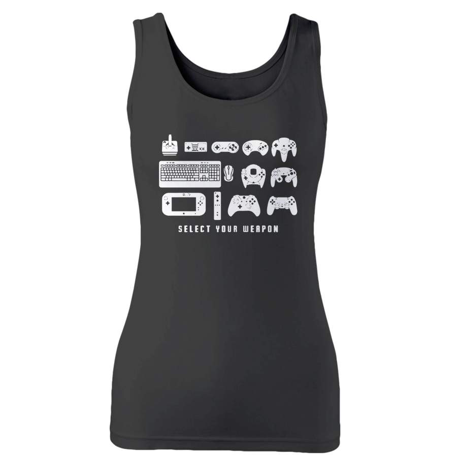 Select Your Weapon Retro Gaming Woman’s Tank Top