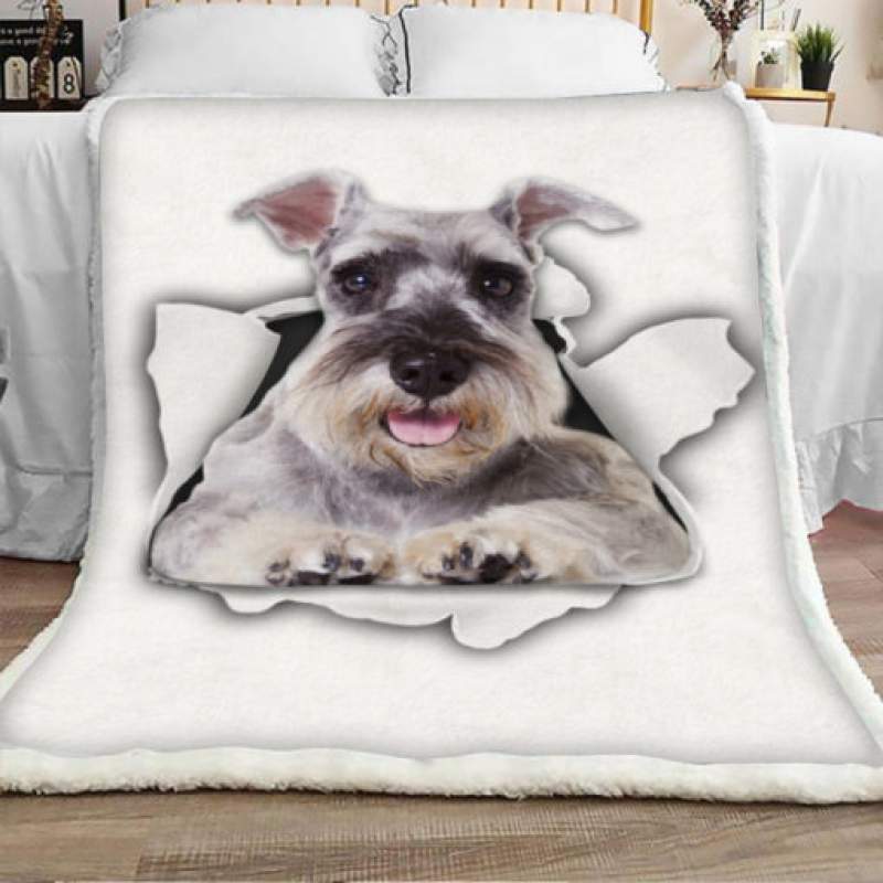 Schnauzer Dog Sherpa Blanket JR1802 68O50