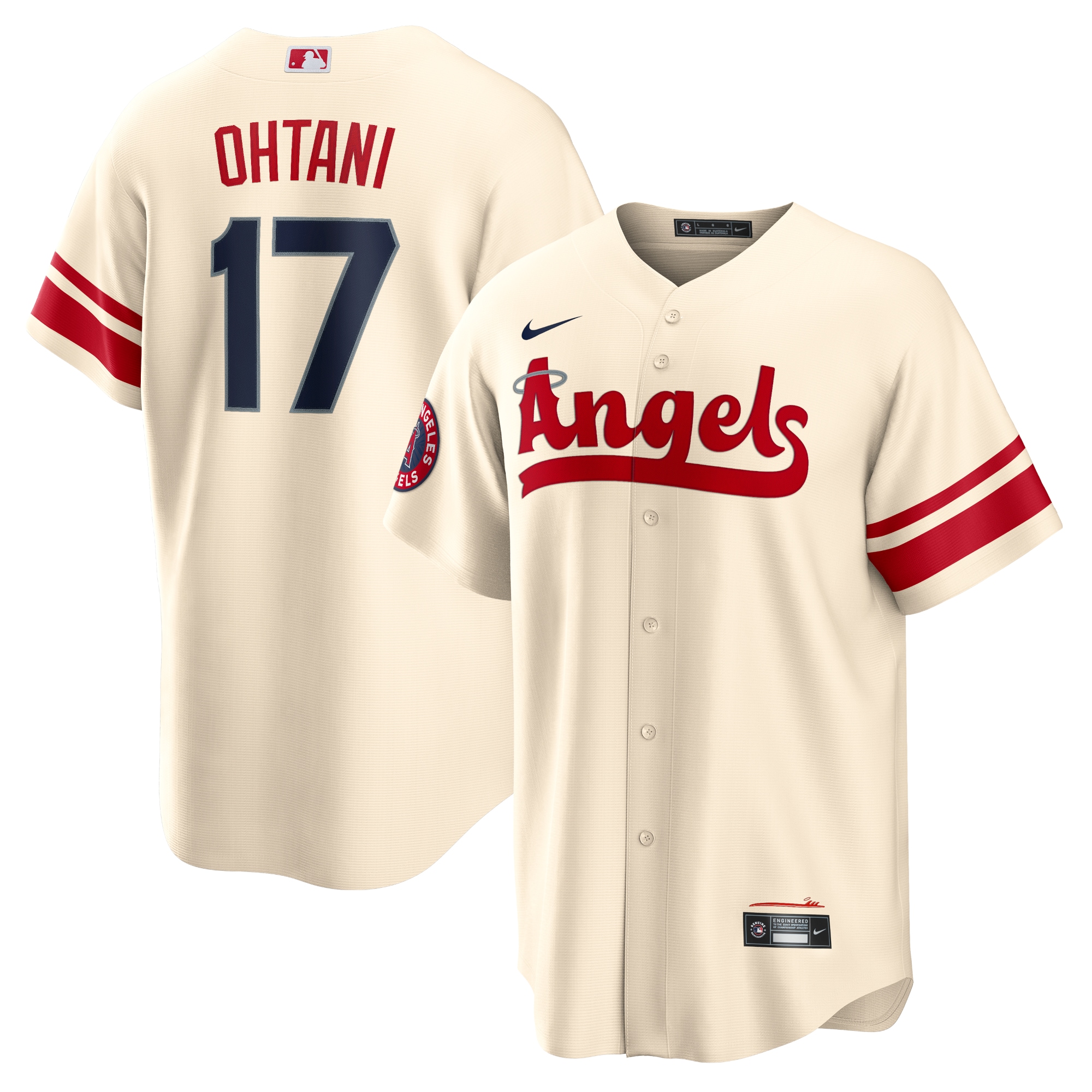 Men’s Los Angeles Angels Shohei Ohtani Cream 2022 City Connect Player Jersey