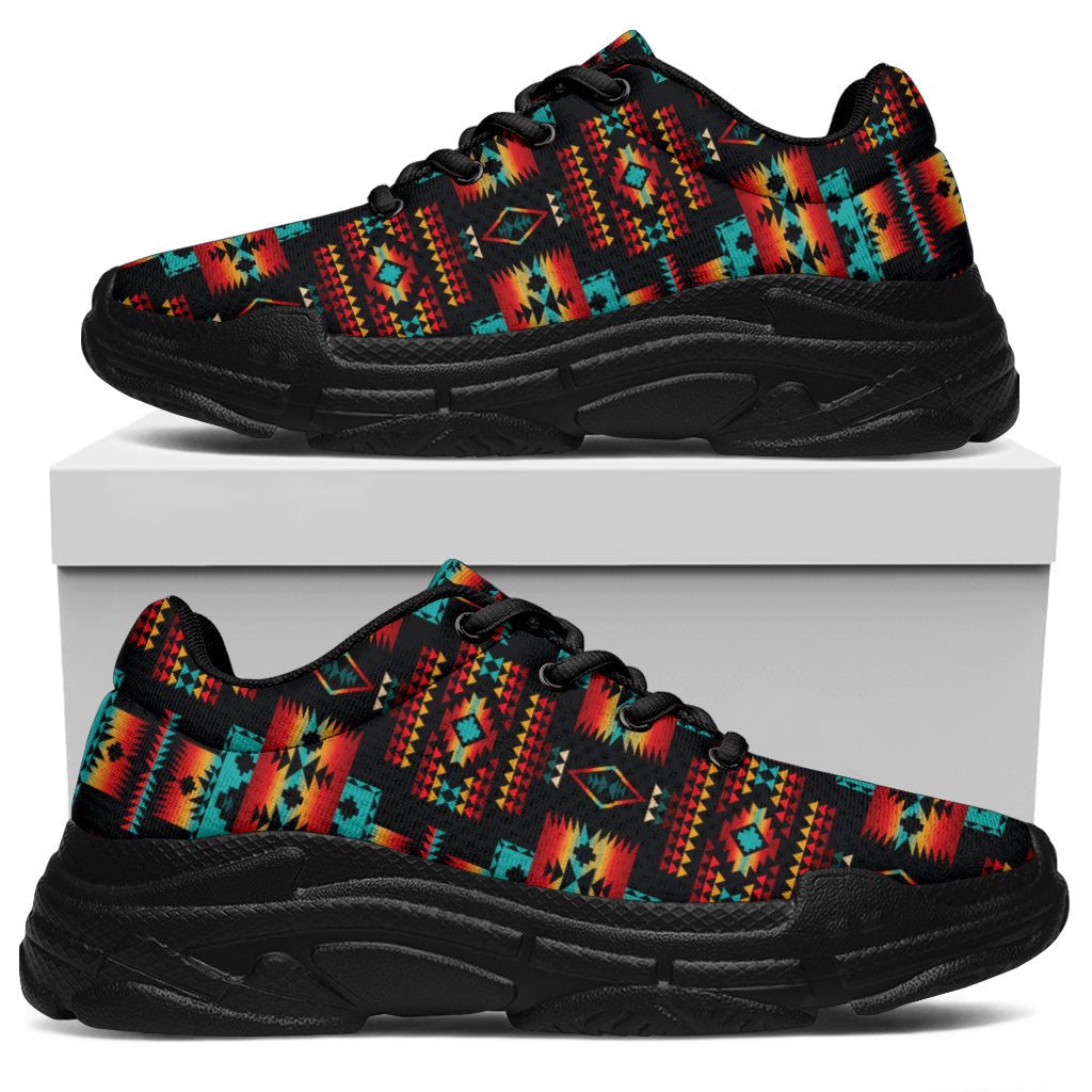 Navy Native Tribes Pattern Native American Chunky Sneakers Lt10 Navy Native Tribes Pattern Native American Chunky Sneakers Lt10