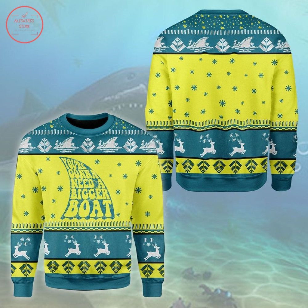 We’Re Gonna Need A Bigger Boat Shark Ugly Christmas Sweater – Diosweater