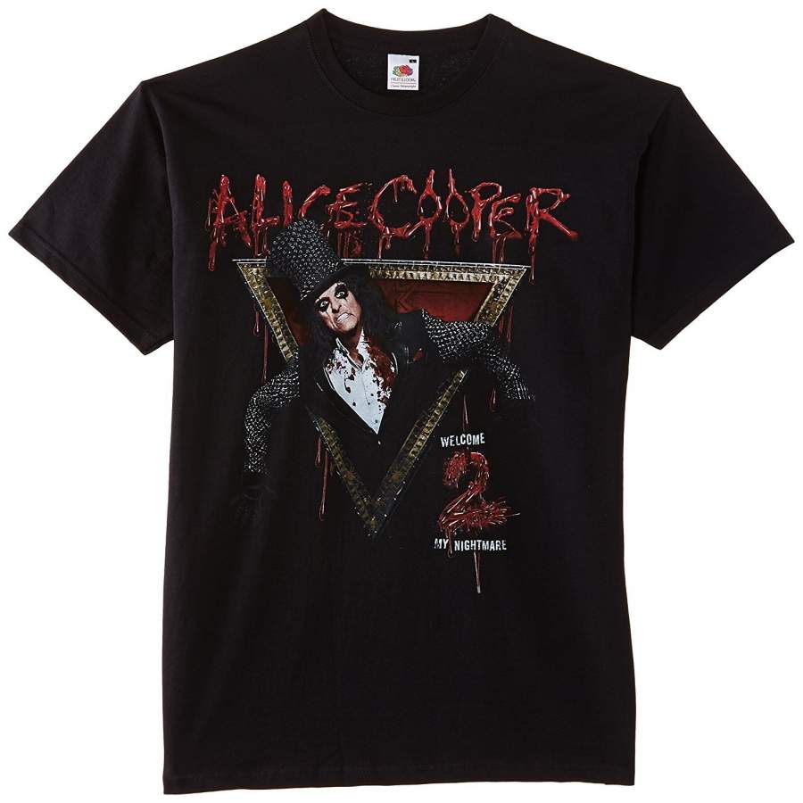 Alice Cooper T Shirt Welcome To My Nightmare Mens Funny T Shirts