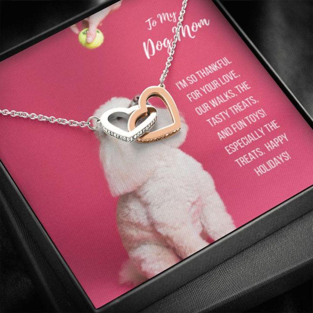 Gift For Poodle Dog Mom – Mother Two Hearts Necklace 0921