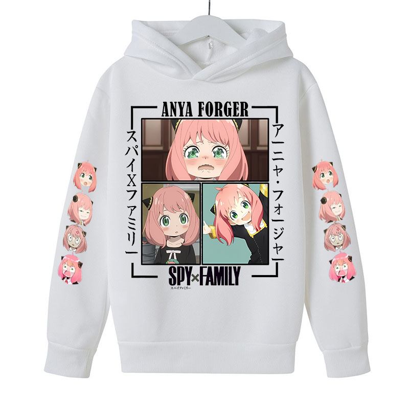 SPY X FAMILY Kids Cartoon Hoodies Anya Forger Sweatshirts Long Sleeve Children’s Clothing Boys Girls Winter and Autumn Clothing alx