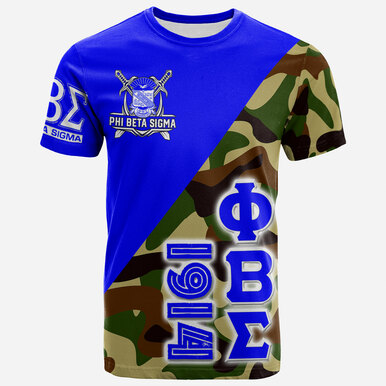 Phi Beta Sigma T-Shirt – Camouflage Military Fraternity