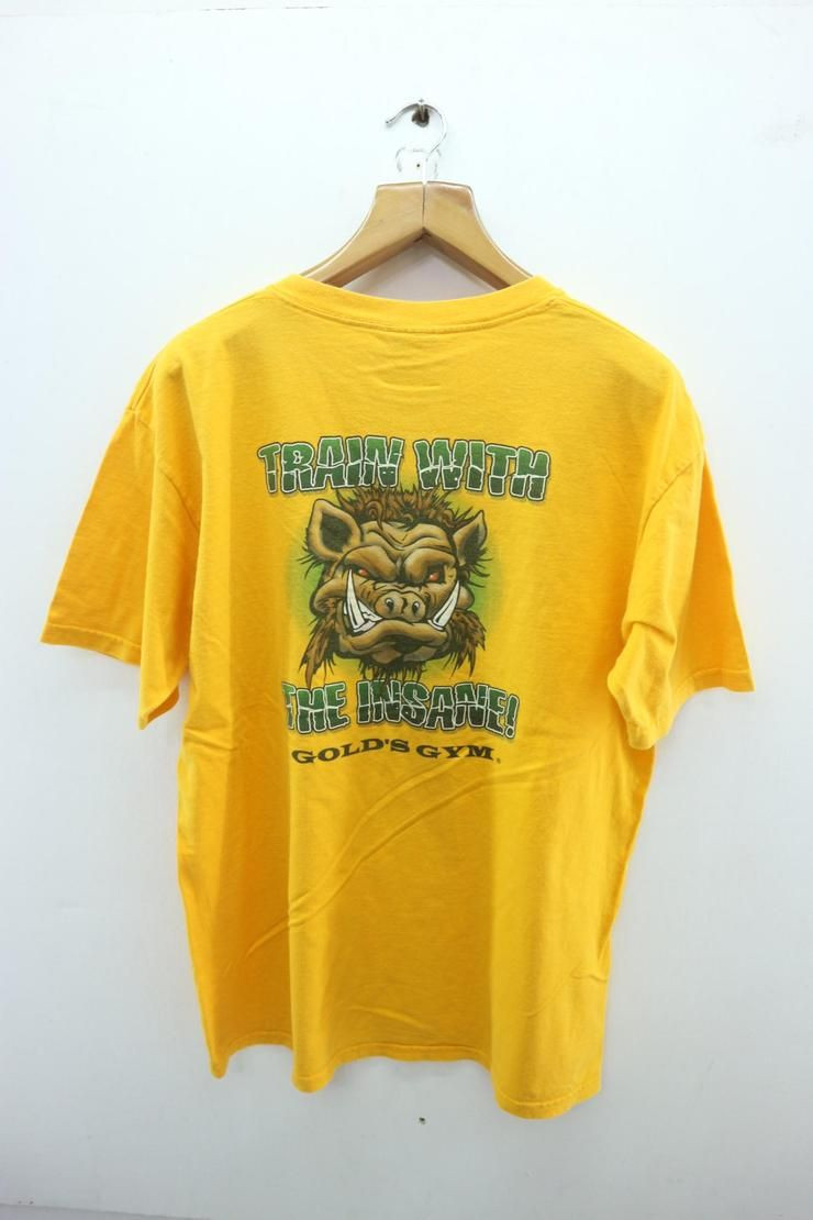 Vintage Gold S Gym Train With The Insane Shirt