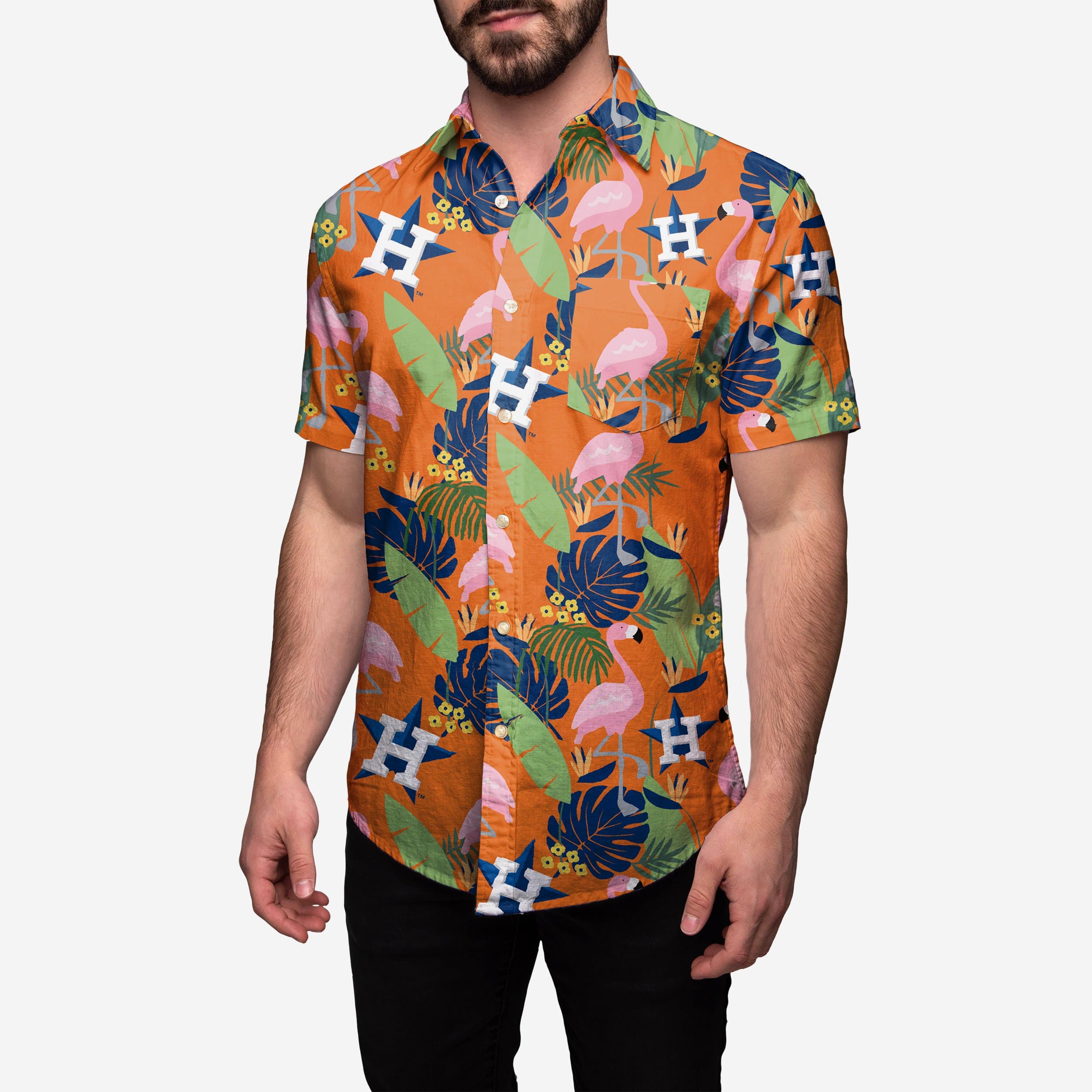 Houston Astros Floral Button Up Shirt