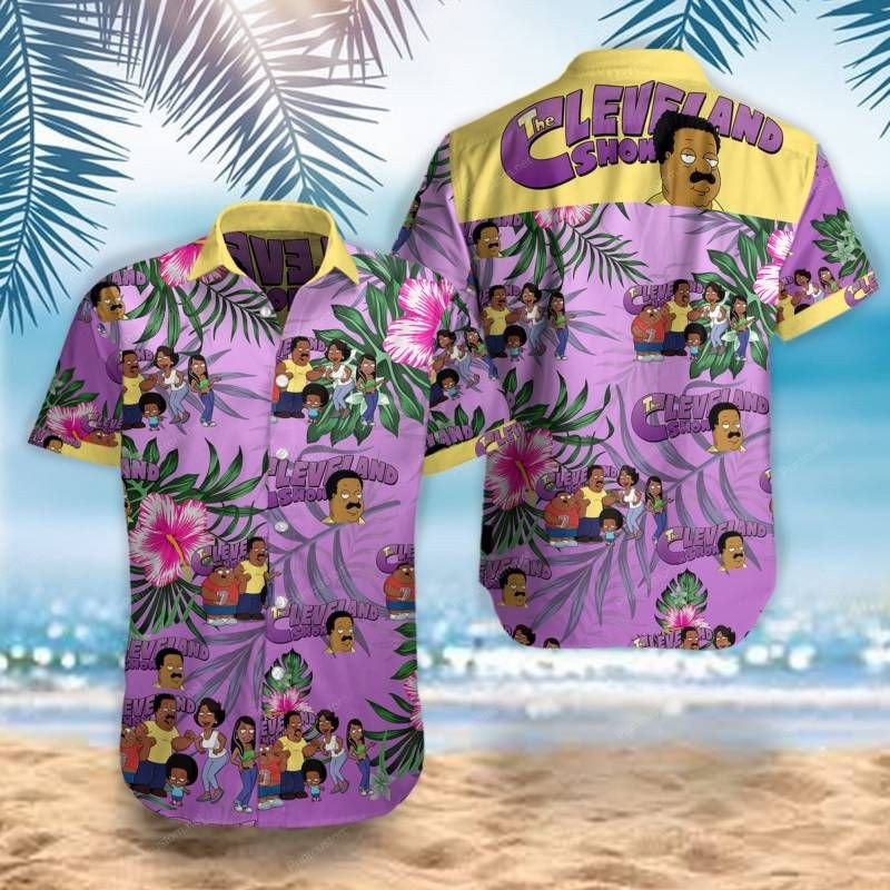 The Cleveland Show Hawaii Graphic Print Short Sleeve Hawaii Casual Shirt Ha21502