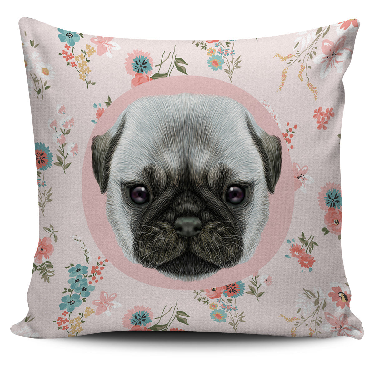 Pug Puppy Pillow Case