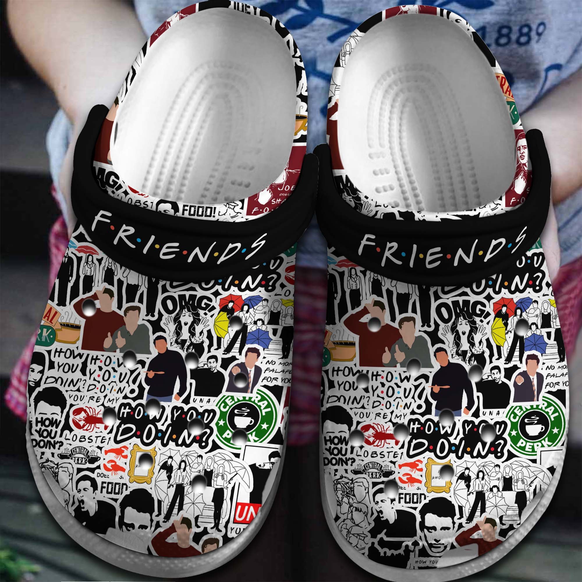 Friends TV Series Crocs Crocband Clogs Shoes Comfortable For Men Women and Kids 6